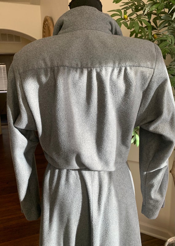 80s shirtdress medium, gray fleece long sleeve co… - image 5