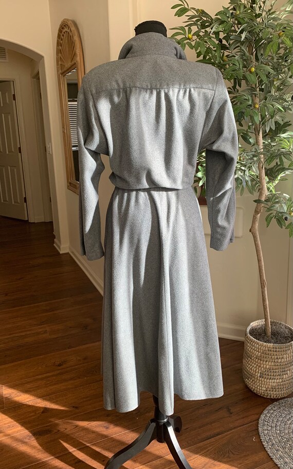 80s shirtdress medium, gray fleece long sleeve co… - image 6