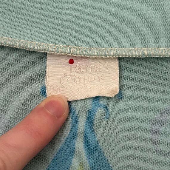 1970s Geometric Patterned Button Front Tunic Top,… - image 6