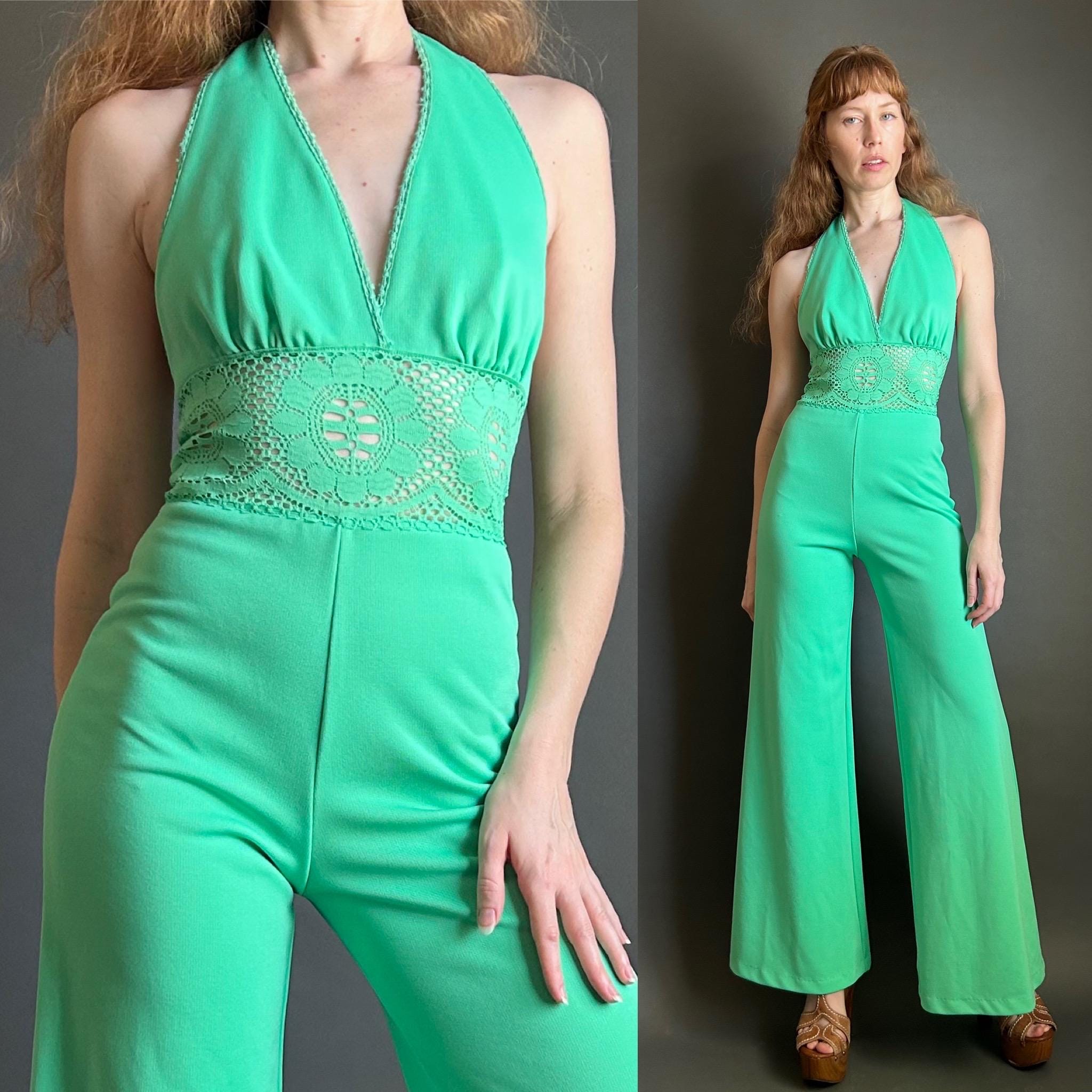 70s Bell Bottom Jumpsuit - Etsy