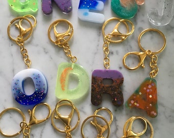 Resin Initial Keyring