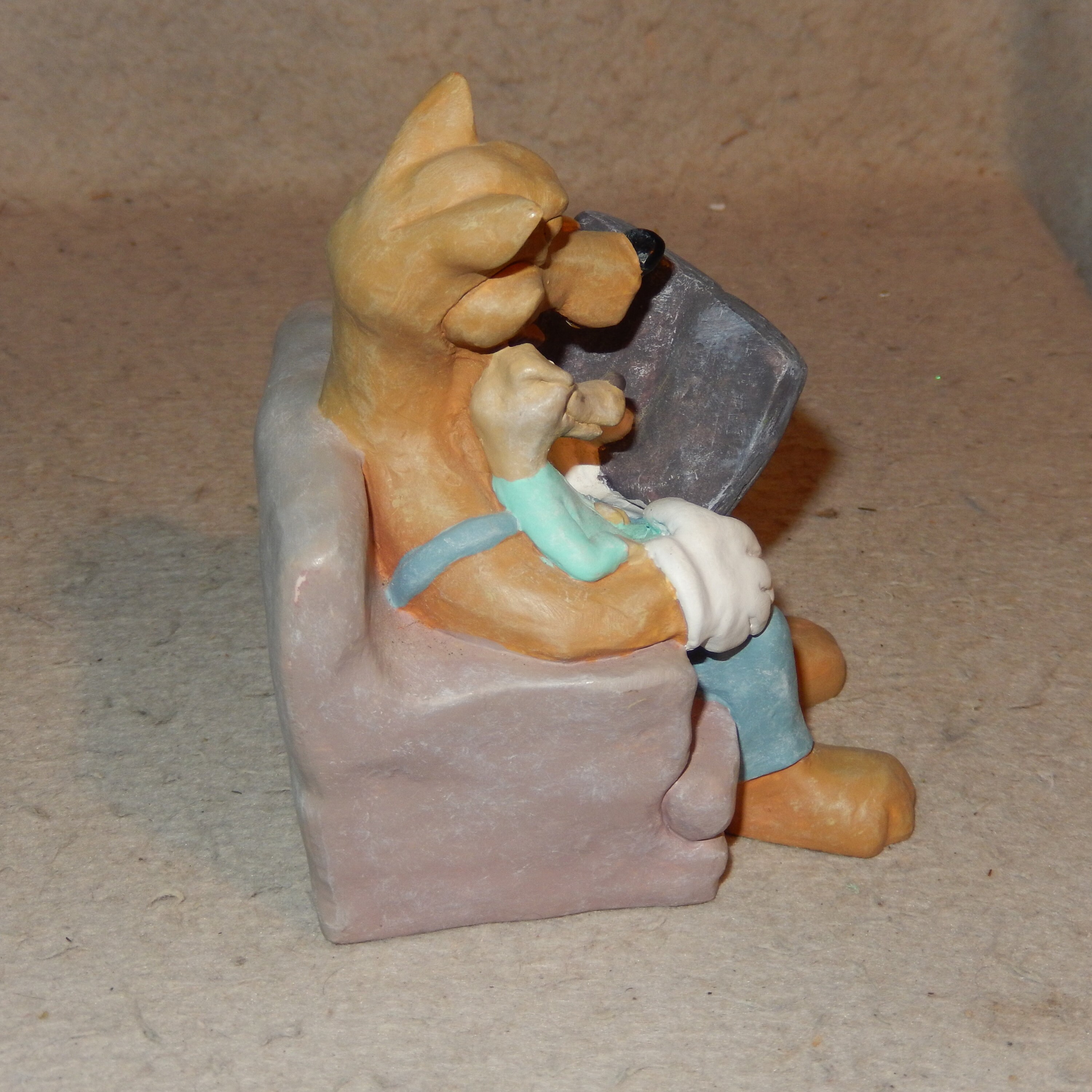 Vintage Cast Art Industries SIGNED 1993 Rare WOLF Little Red Riding Hood Figure Large ~Free Shipping