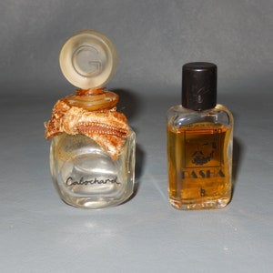 Lot 2 Vintage PASHA Cabochard GRES Miniature Bottles Toilette Perfume Face ~FREE Shipping
