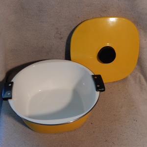 4 Qt CATHRINEHOLM Gelb Emaille Kasserolle Dutch Oven Holland Groß Unbenutzt! ~ Kostenloser Versand