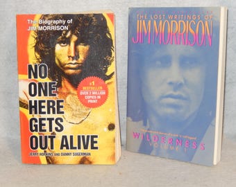2 JIM MORRISON Paperback Lost Writings Wilderness Poems No One Gets Out Alive~ Free Shipping