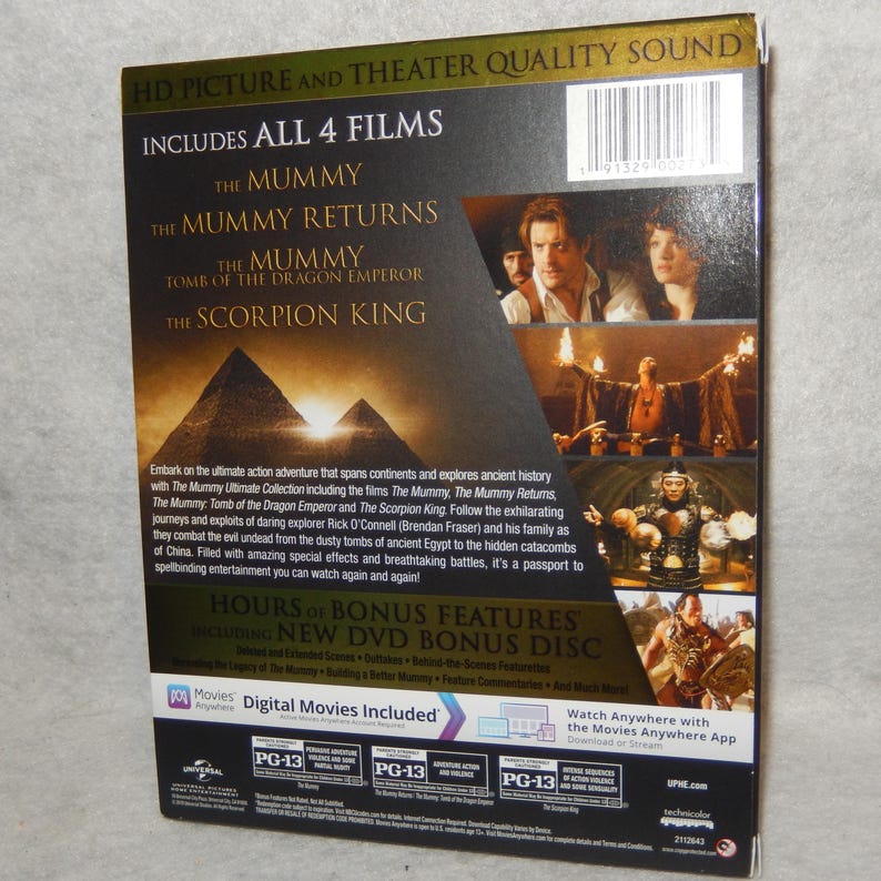 The MUMMY Ultimate Collection BLU RAY Digital Hi Def 4 Movies Films Box ...