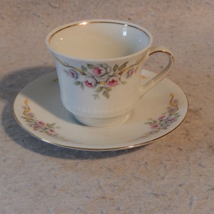 MITTERTEICH Bavaria Demi Cup Saucer Demitasse Espresso ROSE Bouquet Germany Set ~Free Shipping!