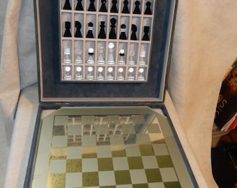 Swarovski Chess-set With Board - Luxury Case - Outer Box