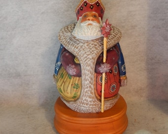 2000 G DeBrekht ROYAL SANTA Russian Wood 51367 Limited Edition Musical Christmas~ Free Shipping