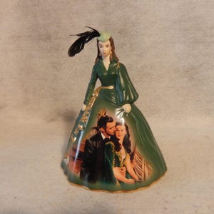 gone with the wind green velvet dress 2nd BRADFORD Heirloom Porcelain Editions ~free Shipping! gone with the wind curtain dress