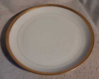 HUTSCHENREUTHER Gold Encrusted FRUITS Large Round Platter HUT307 Favorit Tray ~ Free Shipping