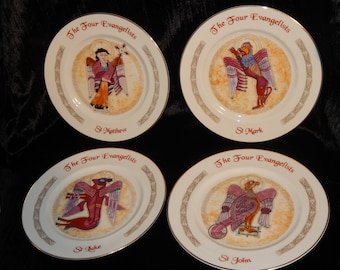 Set 4 DONEGAL Parian China Four EVANGELISTS Peadar McDaid Limited Edition Gospel Irish Porcelain ~Free Shipping