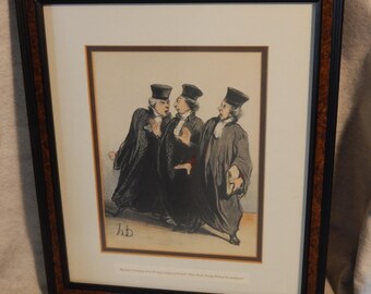 D Honore Daumier Framed Print Justice Satire Law Attorney 19th Century Humor ~ Free Shipping