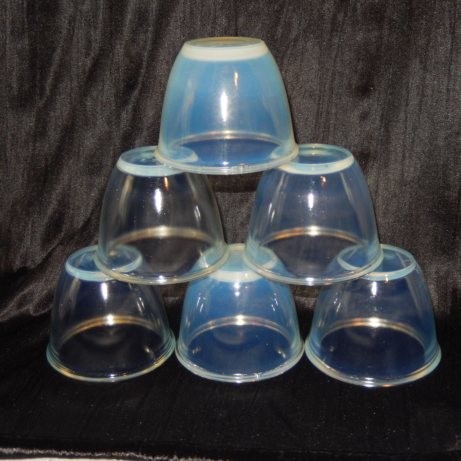 Set 6 Antique FRY Opalescent Oven Glass CUSTARD Cups 6 Oz Etsy