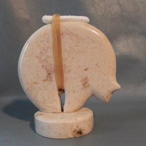 5.5&quot; Hand Carved ZUNI Medicine Bear FETISH Polished Stone Arrowhead Crystal ~ Free Shipping