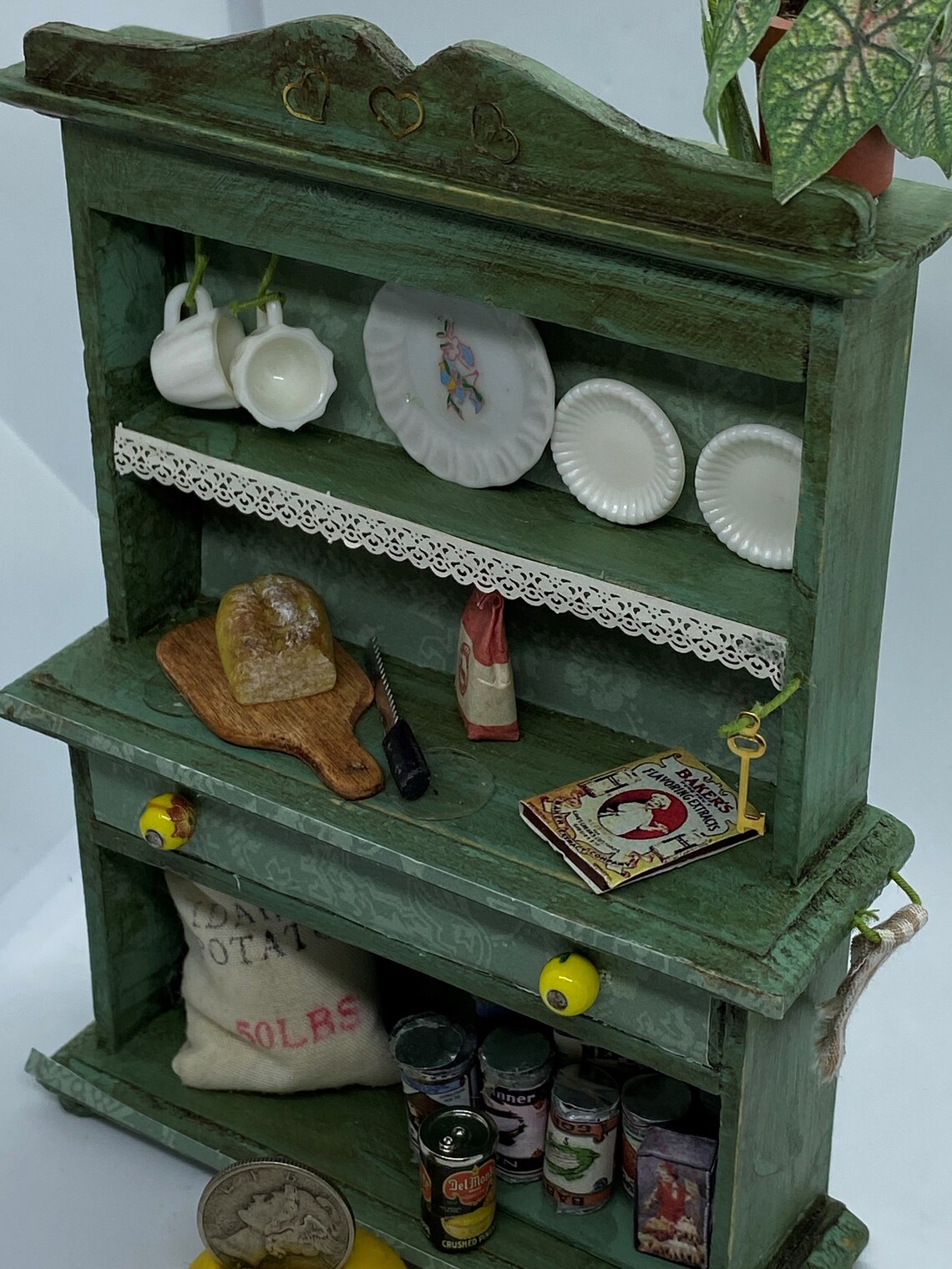 Miniature Filled Dollhouse Victorian Kitchen Etsy