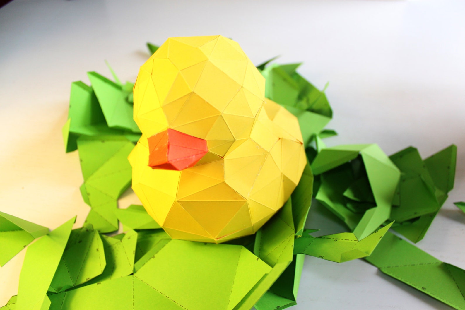 DIY Paper Kit tiny Duck Handmade Sculpture. Etsy