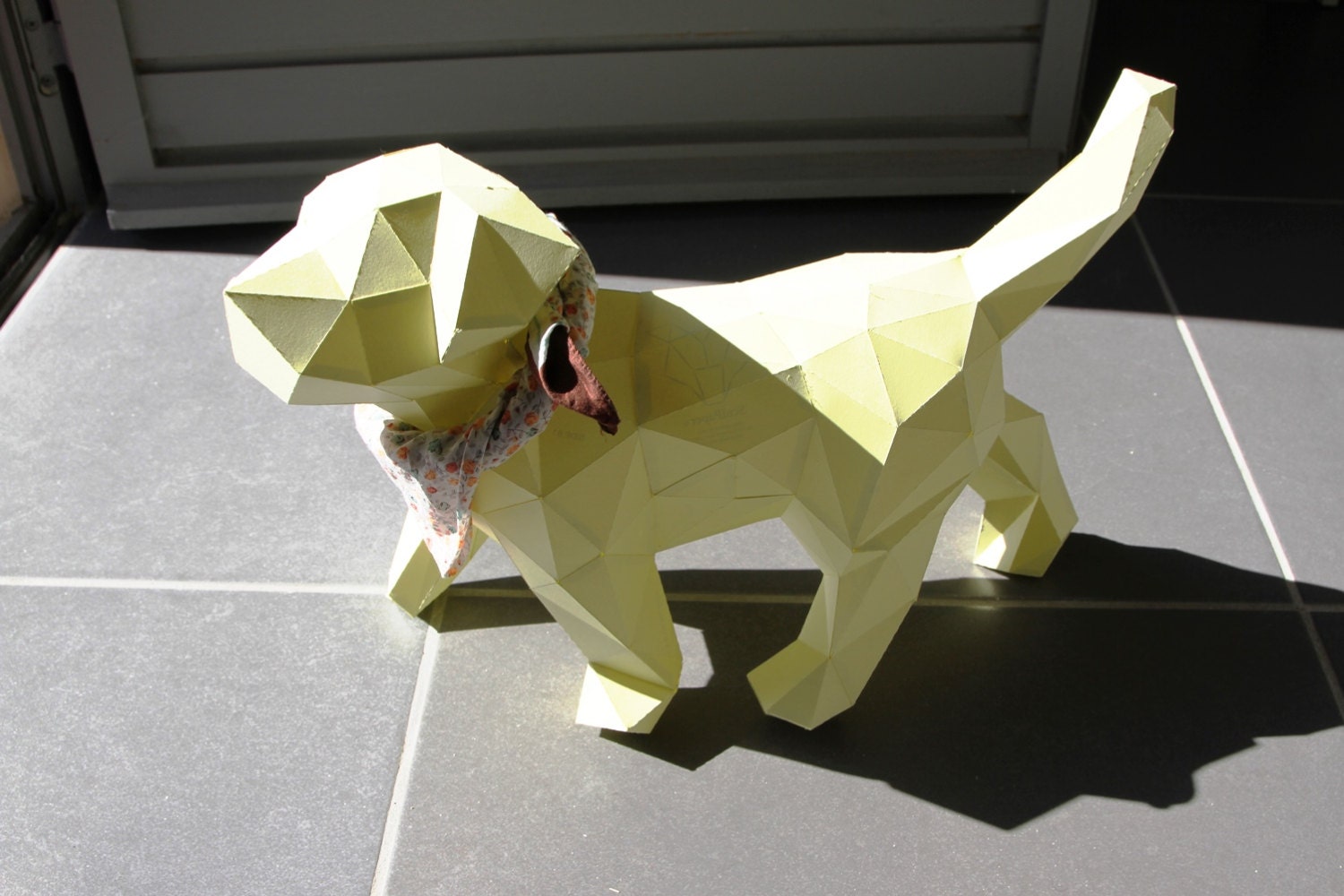 Sculpture en papier Singe Origami 3D, SculPaper