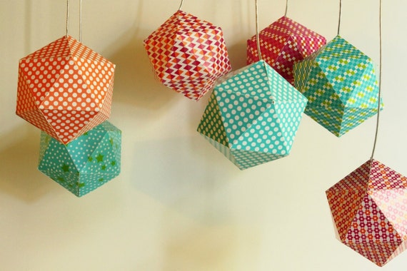 Boules De Noël Papier à Motif Décoration Noël Diy Kit Avec 8 Boules De Noel