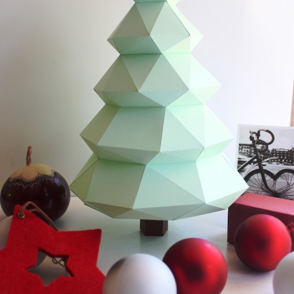 color paper Christmas tree, christmas tree decoration , DIY KIT.