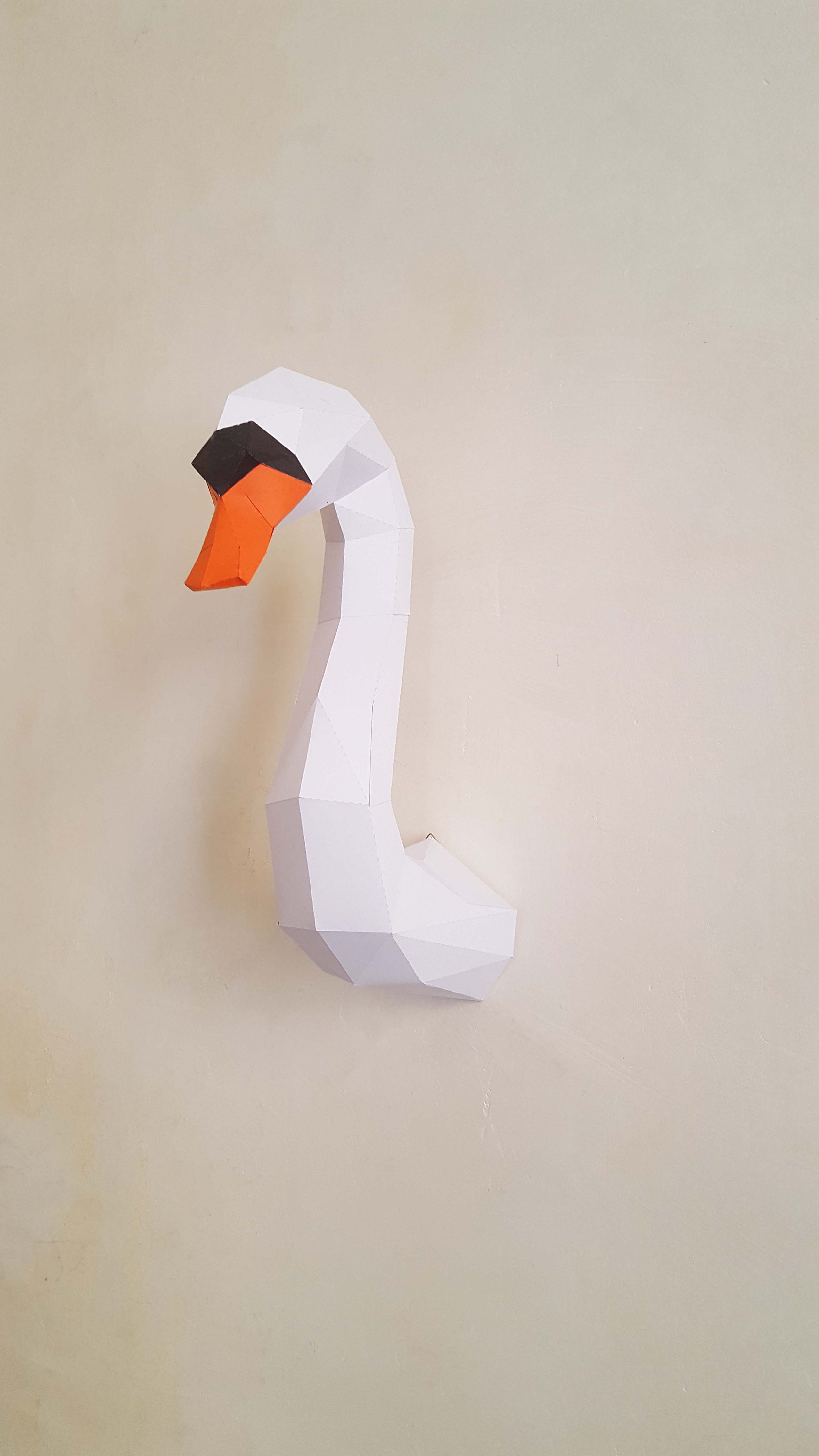 Origami Swan Trophy DIY Paper Kit 