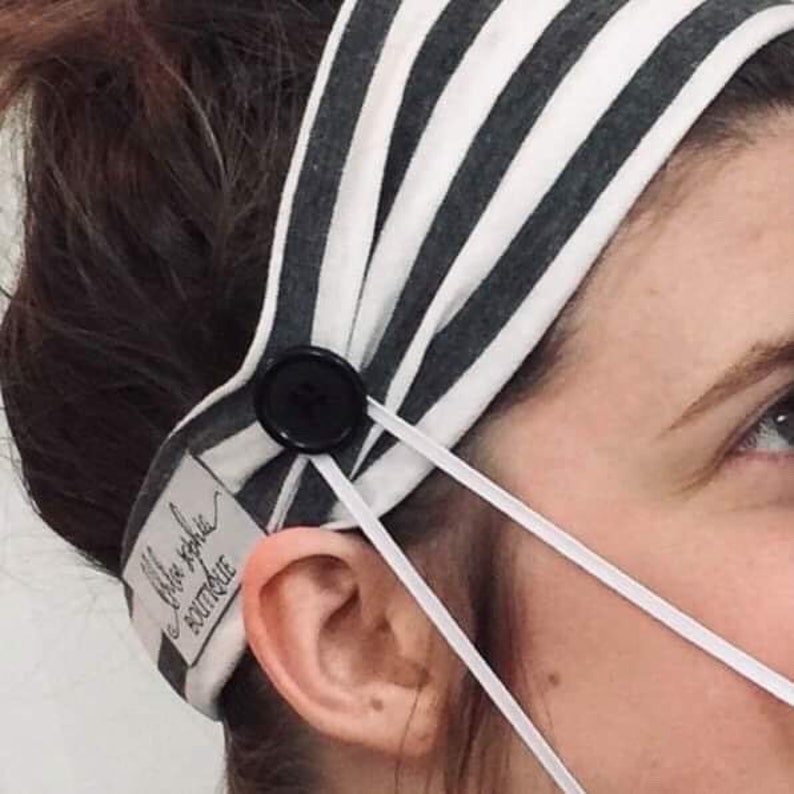 Button Headband Nurse's Headband with Buttons Mask Etsy