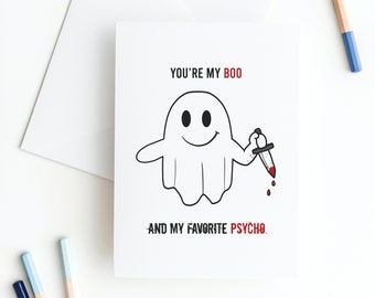 Favorite Boo Ghost Card - Funny Halloween Card - Halloween Card for Boyfriend - Spooky Card - Halloween Card for Girlfriend - Fall Cards