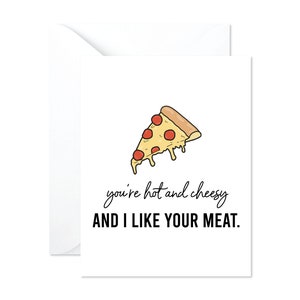 Funny Valentine&#39;s Day Card - Funny Anniversary Card - Dirty Card - Dirty Valentine&#39;s Day - Pizza Card - Pizza Lover Gift - Boyfriend Card