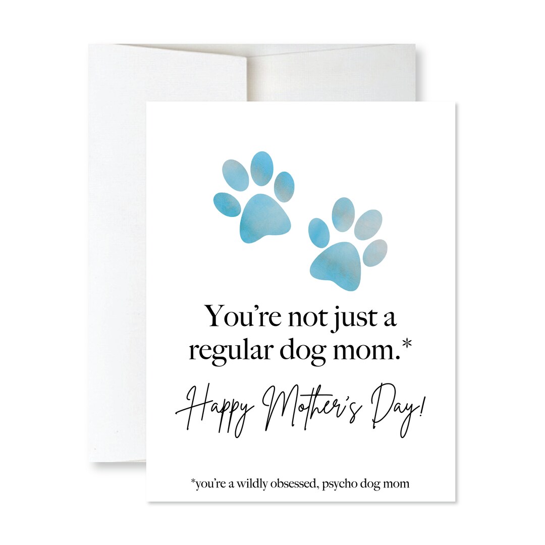 Funny Dog Mom Card - Dog Mother's Day Card - Sarcastic Card for Mom ...