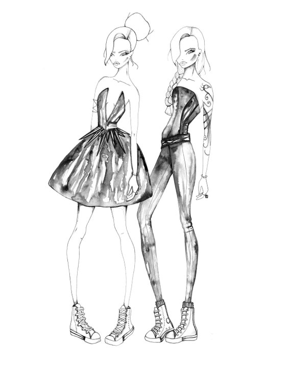 converse fashion illustration