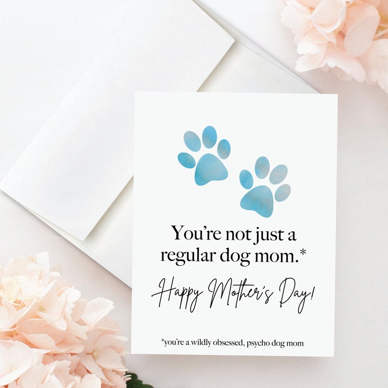 Funny Dog Mom Card - Dog Mother's Day Card - Sarcastic Card for Mom ...