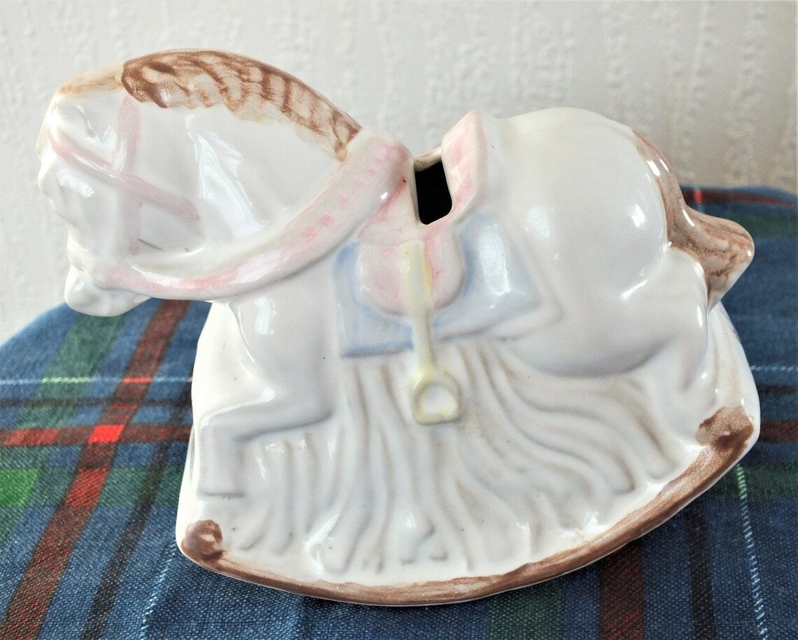 Vintage Rocking Horse Money Box From the Shelf Pottery Etsy UK