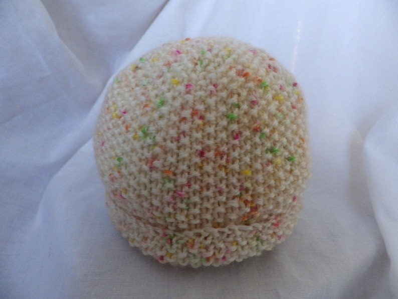 Baby/'s Beanie Hat in Moss Stitch