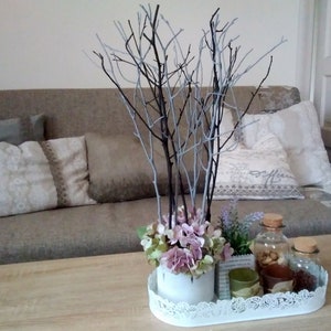 Black & Grey Tree Branch Decor: Rustic Vase Filler, 10 pcs