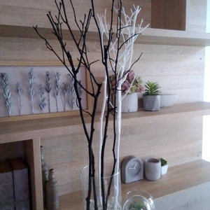 Painted Tree Branches: Black & White Modern Minimalist Decor