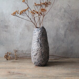 Handgjord papmachévas: Rustik Wabi Sabi-dekor bild 8