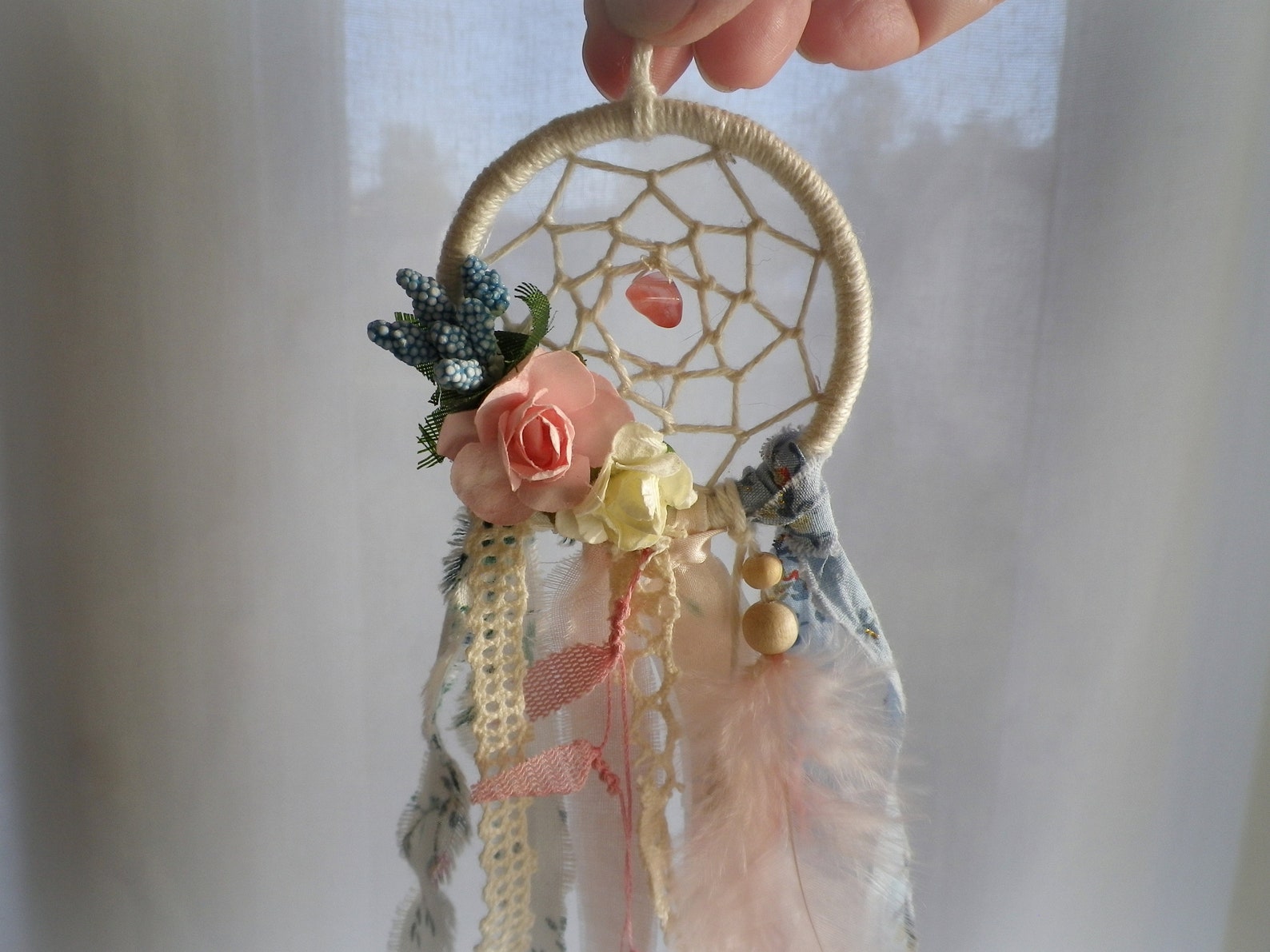 Mini Dream Catcher for Baby Girl Car Rear View Mirror Etsy
