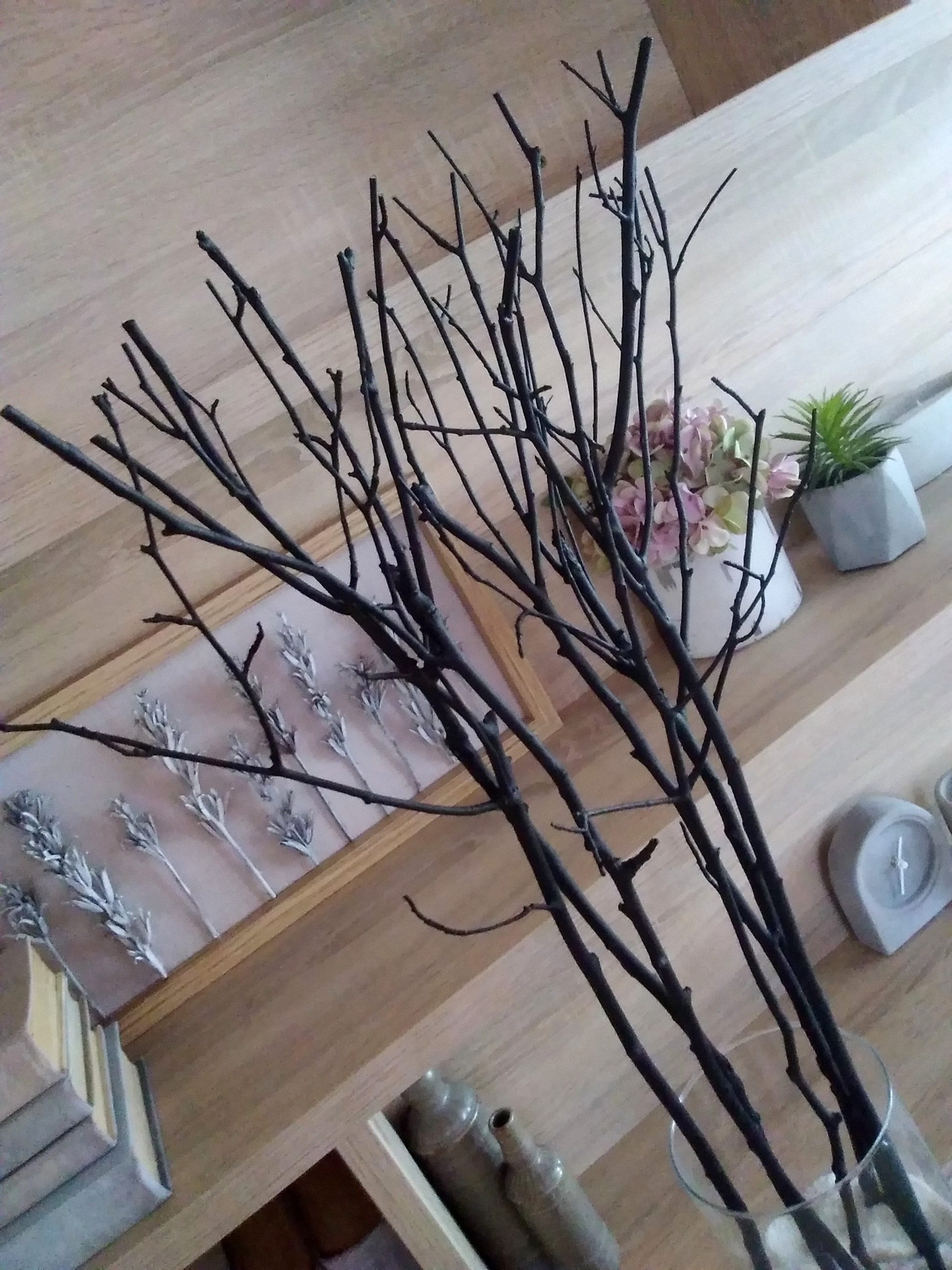 Rami di alberi lunghi dipinti di nero alti ramoscelli di legno naturale per  vaso pavimento moderno minimalista arredamento contemporaneo casa Halloween  camera decorata -  Italia