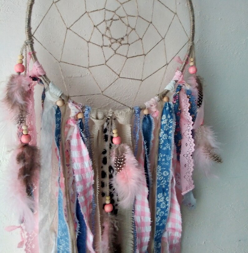 Dream catcher baby girl dreamcatcher pink taupe blue denim Etsy