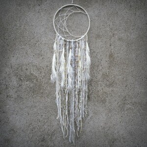 Authentic Native American White Dreamcatcher 6 hoop