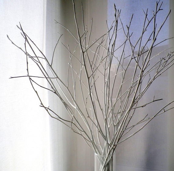 White Birch Twigs Set of 12 Hand Painted Birch Branches -  Norway