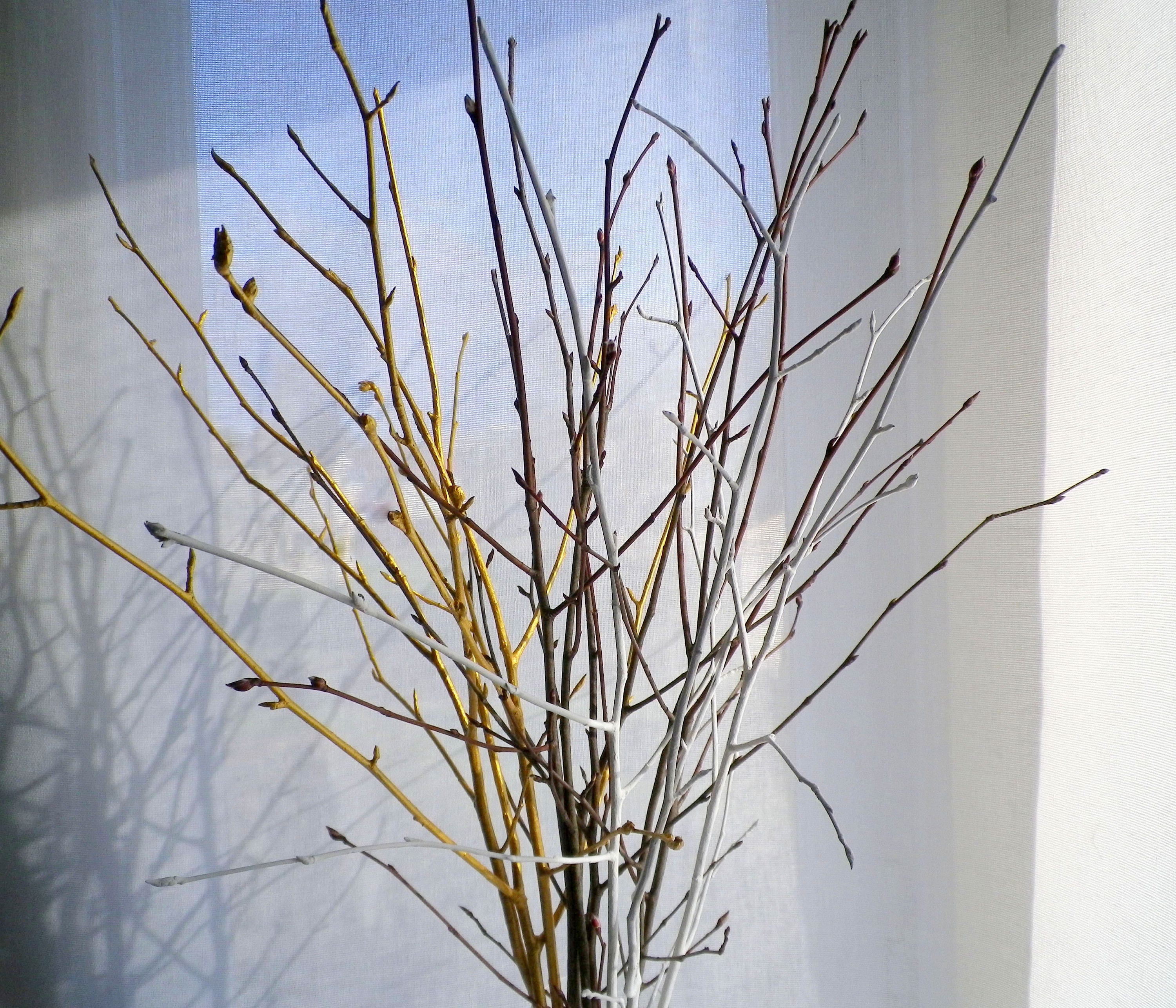 Wedding Centerpiece, 6 White Tree Branches, Decorative Branches