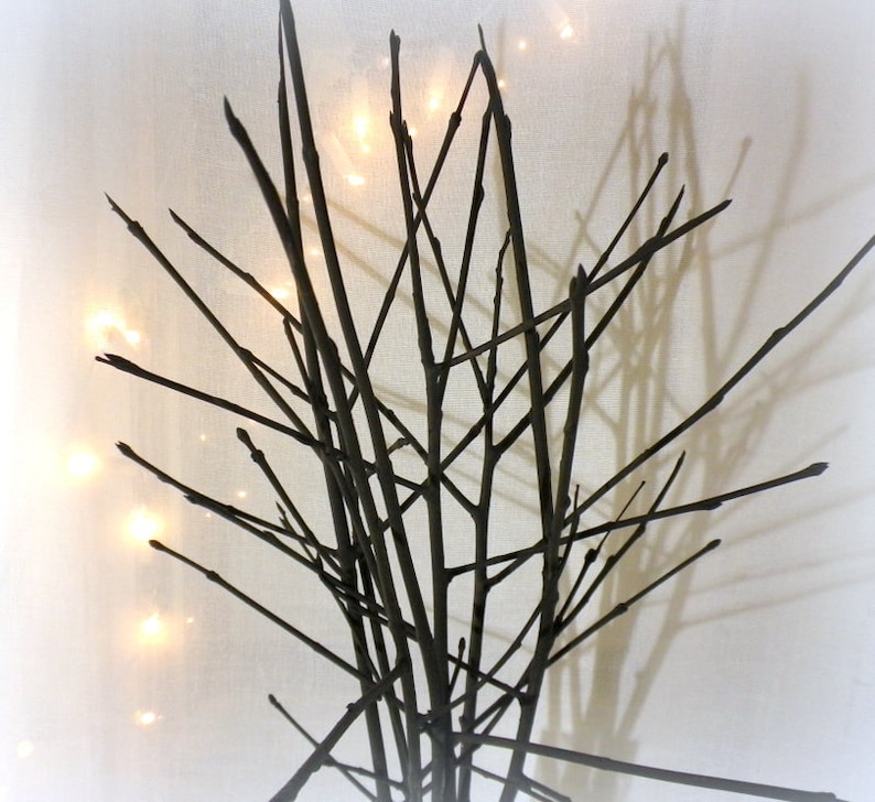 Black Branches Vase Filler Contemporary Home Decor Simple Etsy