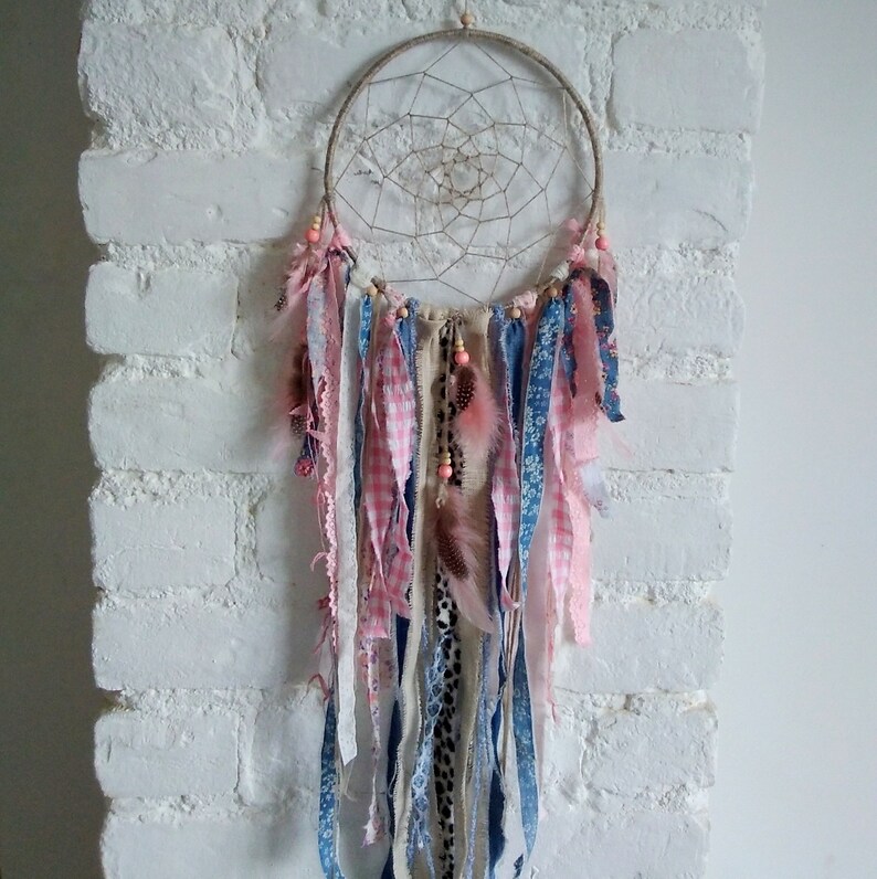 Dream catcher baby girl dreamcatcher pink taupe blue denim Etsy