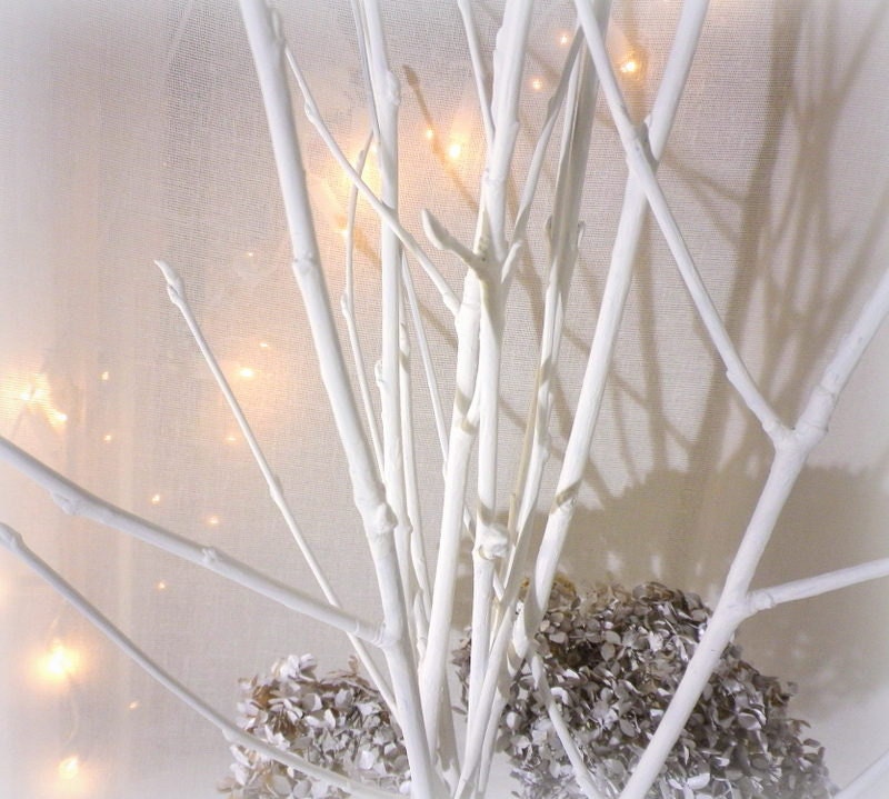 White Tree Branches Tree Branch Vase Filler Christmas Etsy