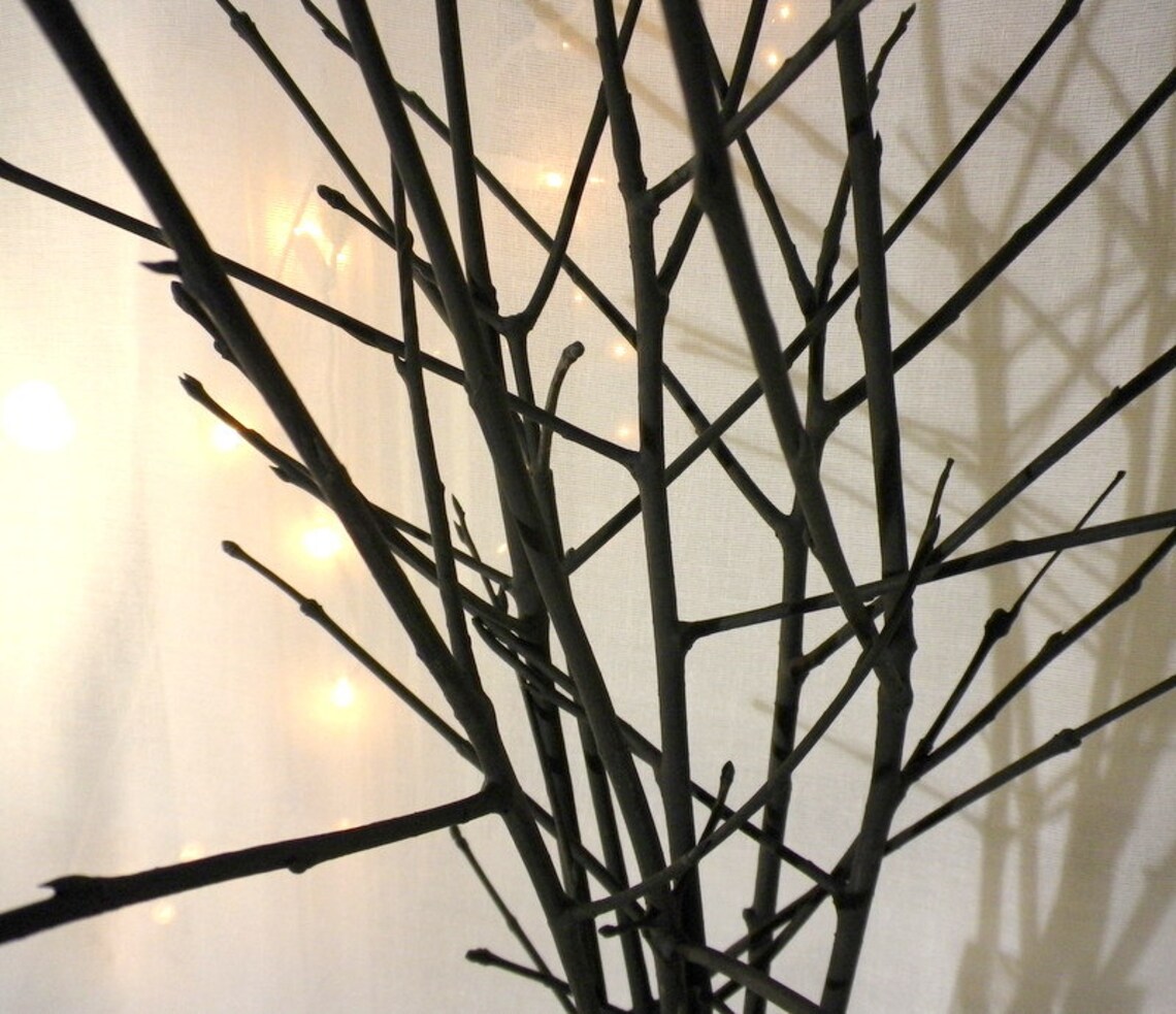 Black Branches Vase Filler Contemporary Home Decor Simple Etsy