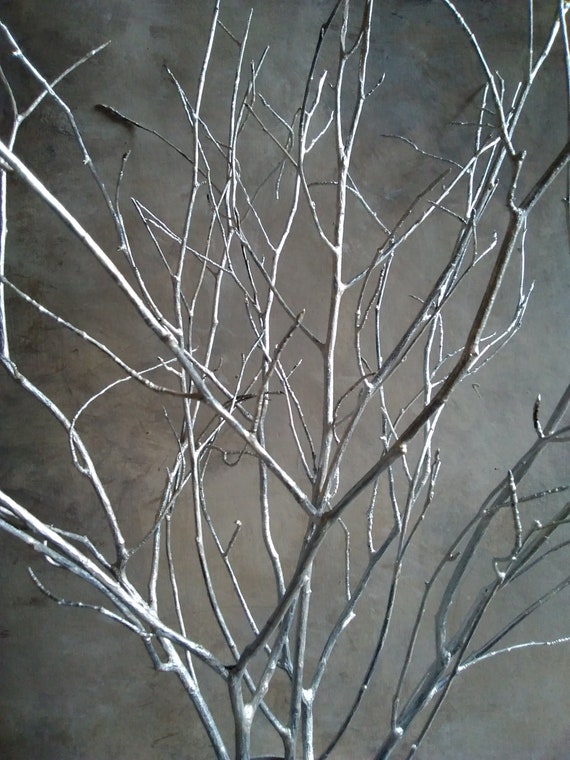 Rami d'albero d'argento 5 rami decorativi in legno da 28 decorazioni per la  casa 25 anniversario di matrimonio centrotavola decorazione per feste  moderno minimalista -  Italia