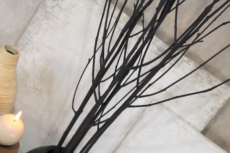 Black Rowan Tree Branches: Modern Minimalist Vase Filler (Set of 7) image 12