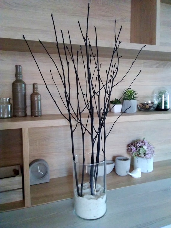 Rami di alberi neri, riempitivo per vaso di rami neri, centrotavola moderno  semplice e minimalista, bastoncini per albero di sorbo per vaso steli di  legno nero ramoscelli neri -  Italia