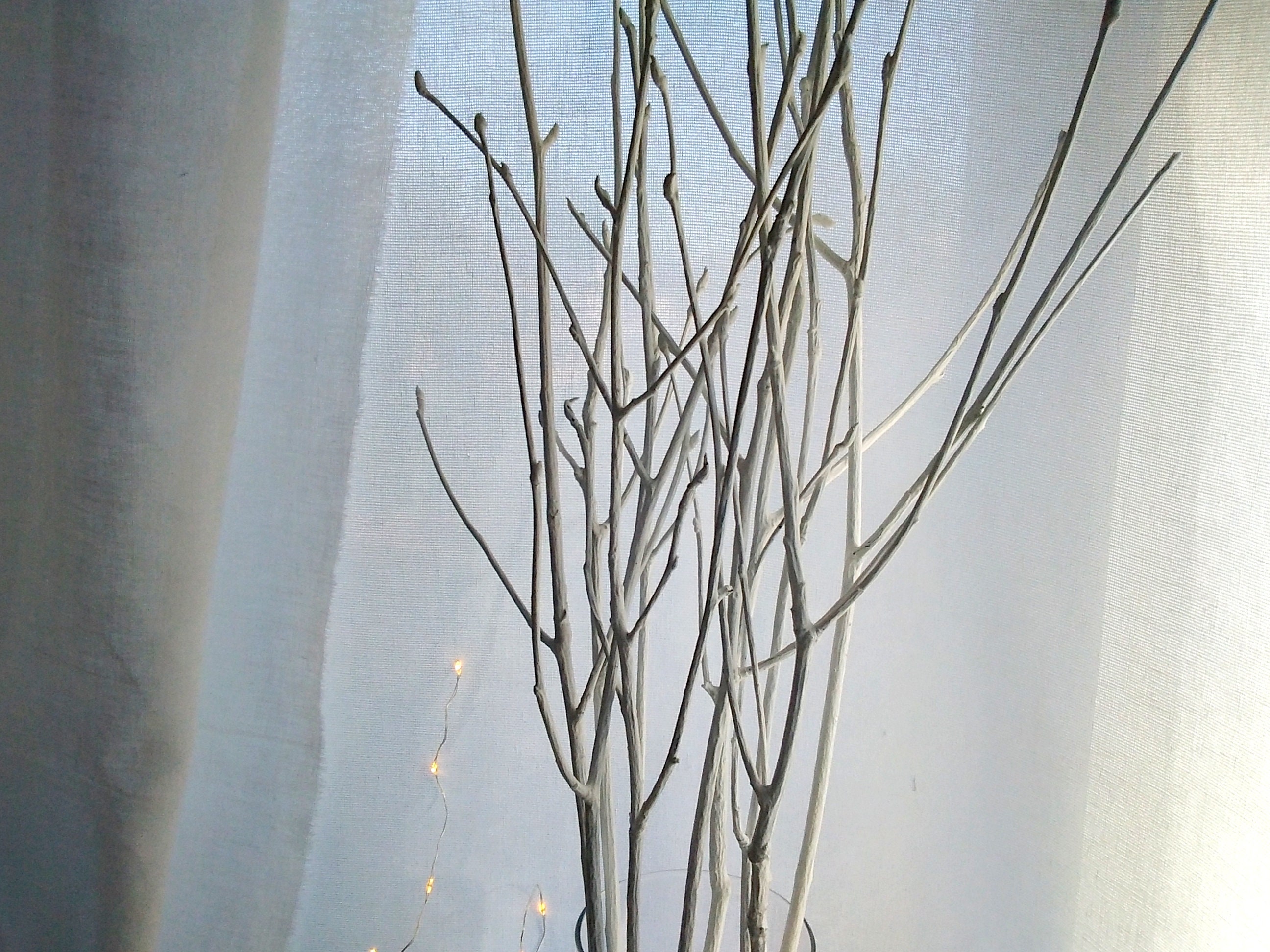 White Branches Painted Tree Branches Contemporary Christmas Etsy UK